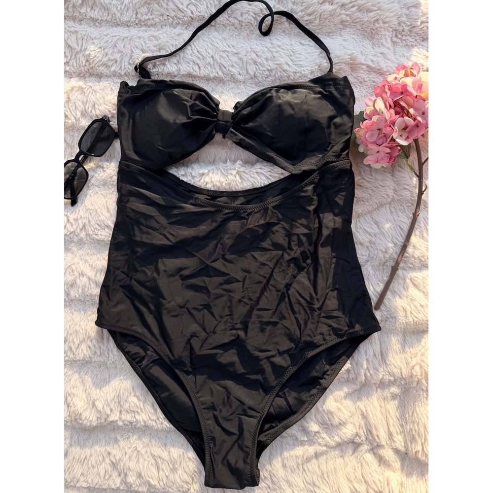 CUPSHE Black One Shoulder One Piece Swimsuit | NWT -‎ SIZE L